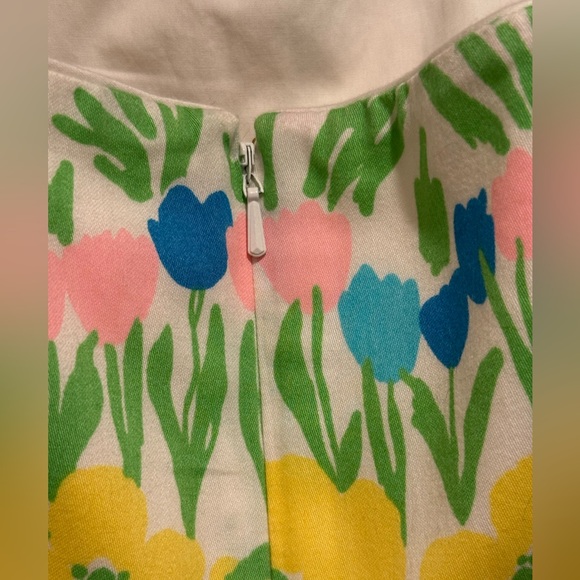 Lilly Pulitzer EUC Size 0 Pretty Yellow Pink Green Strapless Mini Sundress (616) - Picture 10 of 13